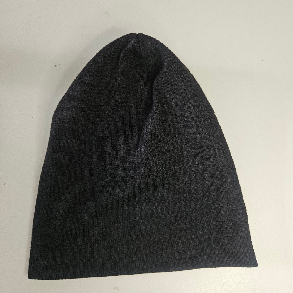 Wigwam Beanie Cap Hat Black Fine Knit Slouchy Made in USA Mens Womens